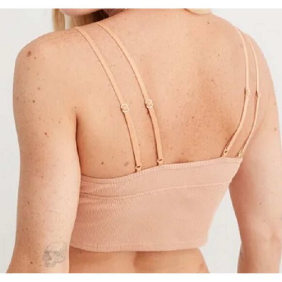 Aerie Superchill Cozy Lace Ribbed Bra Top SMALL D - Picture 2 of 10